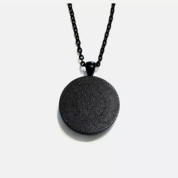 New Gustav Klimt Tree of Life Black Glass Necklace - Picture 3 of 5